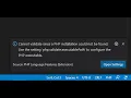 Php path set in windows 10 and php code run in vs code