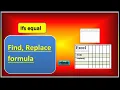 MS Excel find and replace formula