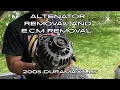 Alternator and E C M removal on my 2005 GMC 2500 Duramax LLY