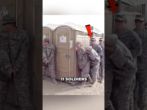 11 Soldiers Squeezed Into A Tiny Bathroom 😳