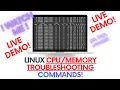 Linux CPU Memory Troubleshooting Commands - For Work Interviews