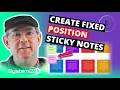 Divi Theme Create Fixed Position Sticky Notes