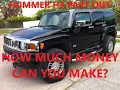 Parting Out a Hummer H3 for Profit How much money can you make on Ebay Craigslist and Marketplace