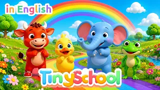 Rainbow Animal Song – Colors & Animals for Kids | TinySchool