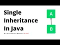 Single inheritance in java What is Single Inheritance in java In Hindi
