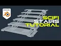 Scifi Stairs tutorial for Blender - hard surface modelling