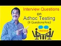 ad hoc testing in software testing manual testing interview questions testingshala gangadharcm