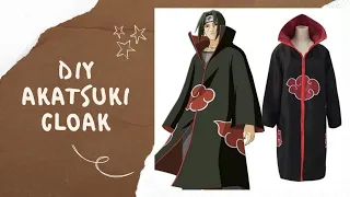 HOW I MAKE MY OWN AKATSUKI CLOAK How to make easy Akatsuki custome Anime Naruto