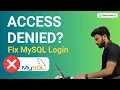 How to Solve - Fatal error Access denied for user root localhost using password NO
