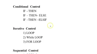 Control Structures