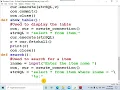 Python-MySQL connectivity Menu driven program - 2 Part 3 of 4