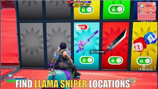 SUPER RED VS BLUE TYPICAL GAMER MAP FORTNITE - FIND LLAMA SNIPER LOCATIONS