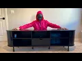 200 Mid-Century TV Stand with Power Outlet from Amazon Unboxing Installation