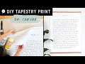 NO WRITING NEEDED DIY Easy Bible Verse print turned into fabric to create a tapestry