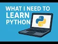 day 1 Learn Python in darija - What I Need To Learn