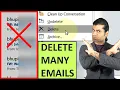 How to DELETE MANY EMAILS at once on Outlook