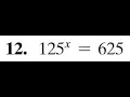 125 x 625 solve the exponential equation