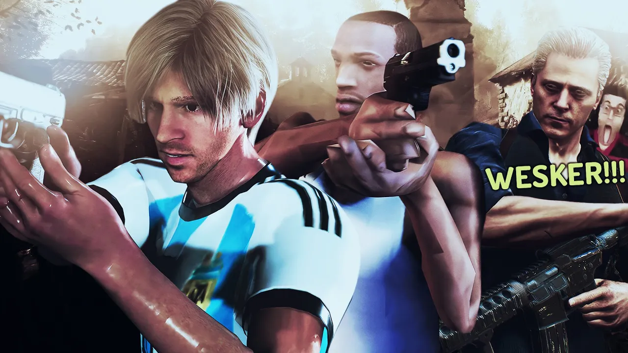 CJ, Wesker ????, Messi, Batman, Mario e Mais! Ó os Mods! - Resident Evil 4 Remake