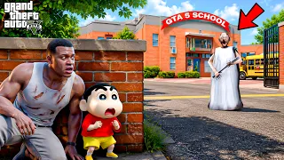 Franklin & Shinchan ESCAPE From Granny Teacher 😱 in GTA 5 ! Telugu