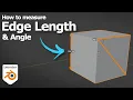 Blender Measure Tool to Measure Edge Length and Angle