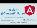 How to use ContentChildren in Angular