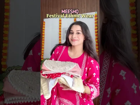 Meesho Viral Ethnic Wear Under budget ✨ Festival Suit Sets & Ethnic Co-Ord Sets || #shortvideo