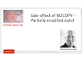 Side-effect of NOCOPY - Partially modified data