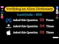 Verifying An Alien Dictionary LeetCode 953