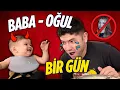 BABA OĞUL BAŞ BAŞA BİR GÜN! EVDE TEK BAŞINA 1️⃣