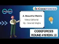 A Beautiful Matrix Codeforces Round Div 2 Codeforces DCC NIT-A