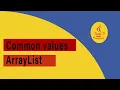 How to return the common values present at Arraylist in java Java System