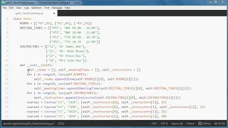 Class Scheduling 01 Genetic Algorithms 02 Python Prototype Project