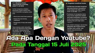 Aturan Youtube 15 Juli 2025❓