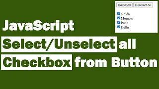 JavaScript all Checkbox from Button