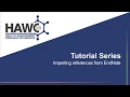- Importing references