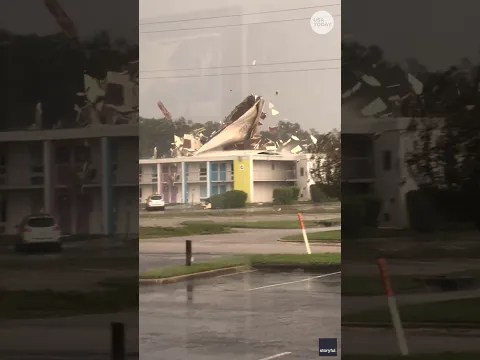 Powerful Hurricane Isaias winds tear roof off hotel in Florida