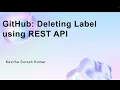 GitHub Deleting Label using REST API