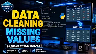 Data Cleaning in Pandas Find Fix Missing Values Retail Dataset Bynatek Digital
