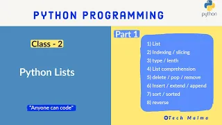 Python Lists Python for beginners in Tamil Techmaima