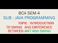 BCA SEM-4 Java Programming Swing introduction and difference between AWT and Swing