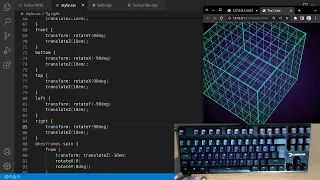 ASMR Coding Spinning Cube No talking