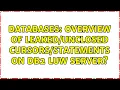 Databases Overview of on DB2 LUW server 2 Solutions
