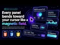 Cursor-Driven Dashboard UI Using HTML CSS JavaScript Magnetic Panel Effect
