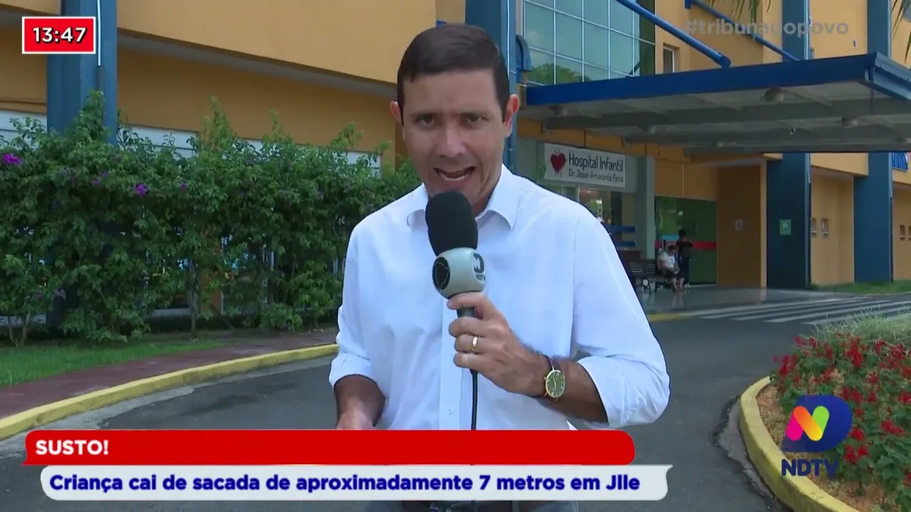 Susto! Criança cai de sacada de aproximadamente 7 metros em Joinville
