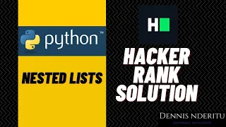 Python Nested Lists - HackerRank