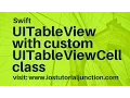 How to create UITableView in swift 3 using custom UITableViewCell class