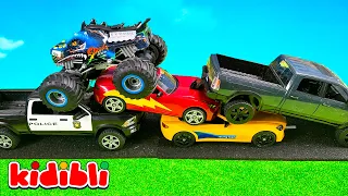 Unboxing de véhicules jouets pour enfants | Dessin animé | Kidibli en Français