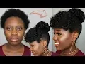 NO CORNROWS SIMPLE PROTECTIVE STYLE Curly Bun with Bangs CROCHET hair how-to