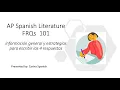 AP Spanish Literature FRQs 101-informacion general y estrategias para escribir las 4 respuestas