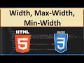 HTML5 and CSS3 33 - Width Max-Width Min-Width